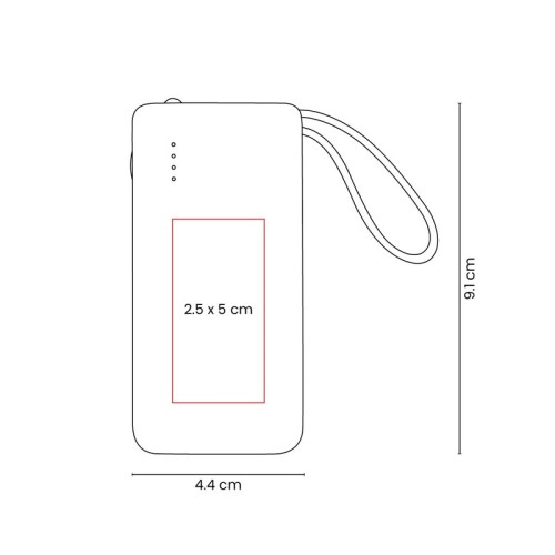 CRG-063-VECTOR Power Bank Power Bank Iktron Blanco CRG 063 B Blanco (CRG063B – plastico – articulo promocional)