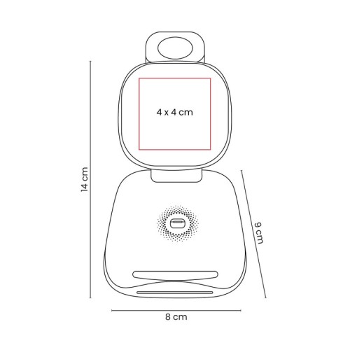 CRG-070-VECTOR Cargador Multicargador Inalambrico Orano Negro CRG 070 N Negro (CRG070N – plastico – articulo promocional)