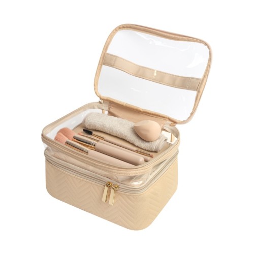 DAM-075-BE_2 Accesorio Dama Neceser Yara Beige DAM 075 BE Beige (DAM075BE – pvc / poliester – articulo promocional)