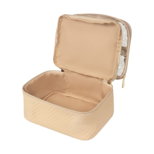 DAM-075-BE_3 Accesorio Dama Neceser Yara Beige DAM 075 BE Beige (DAM075BE – pvc / poliester – articulo promocional)