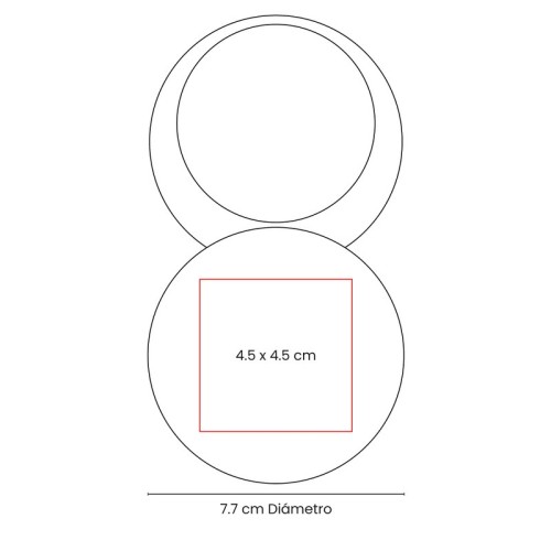 DAM-562-VECTOR Espejos Espejo Glanz Beige DAM 562 BE Beige (DAM562BE – plastico / rubber – articulo promocional)