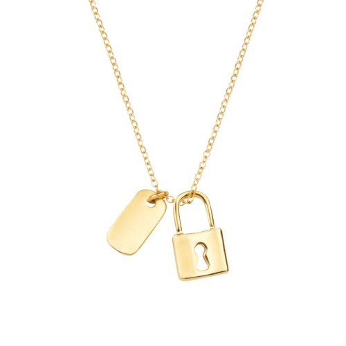 DAM-902-D_2 Joyeria Collar Lukko Dorado DAM 902 D Dorado (DAM902D – chapa de oro / laton / metal – articulo promocional)