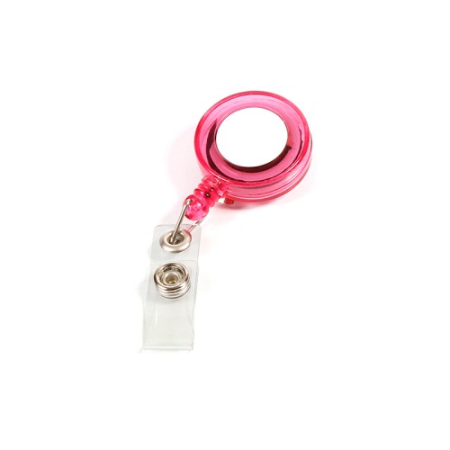 Accesorio Oficina Porta Gafete Translucido. DK-052RS Rosa (DK052RS - articulo promocional)