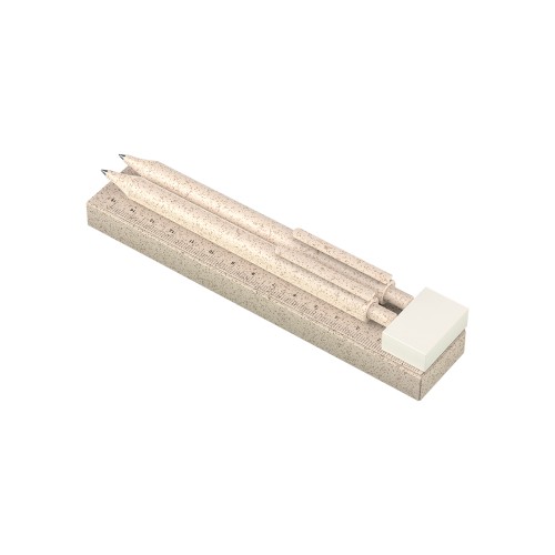Articulo Escolar Set Escolar Uvira. DK-090BE Beige (DK090BE - articulo promocional)