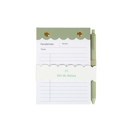 Accesorio Oficina Set de Notas Mestia. DK-134V Verde Militar (DK134V - articulo promocional)