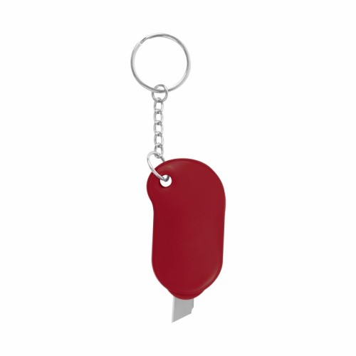 DPO-033-R_2 Llavero Multifuncional Llavero Cuter Lio Rojo DPO 033 R Rojo (DPO033R – plastico – articulo promocional)