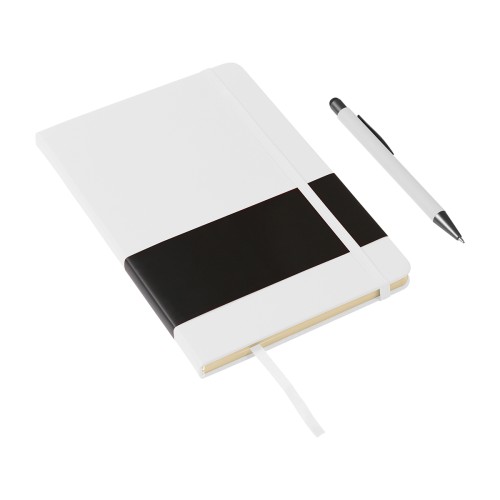 Articulo Ejecutivo Set de Libreta Andhra. EX-065B Blanco (EX065B - articulo promocional)
