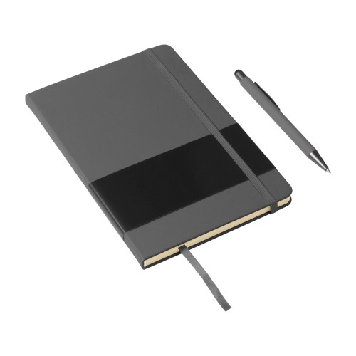 Articulo Ejecutivo Set de Libreta Andhra. EX-065G Gris (EX065G - articulo promocional)