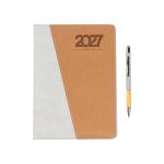 Set Agenda Diaria Cameri. EX-081C Marron Claro (EX081C - articulo promocional)