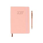 Set Agenda Diaria Falun. EX-086RS Rosa Claro (EX086RS - articulo promocional)
