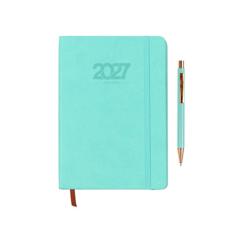 Set Agenda Diaria Falun. EX-086V Verde Esmeralda (EX086V - articulo promocional)