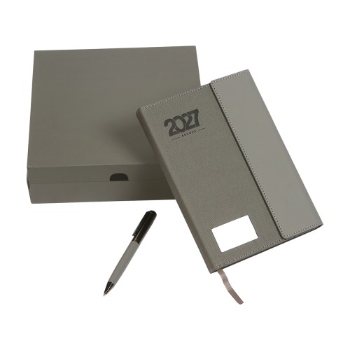 Set Set de Agenda Premium Oradea. EX-103G Gris (EX103G - articulo promocional)