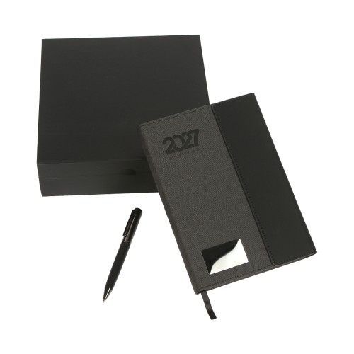 Set Set de Agenda Premium Oradea. EX-103N Negro (EX103N - articulo promocional)
