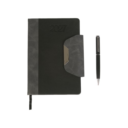 Set Set de Agenda Premium Kampot. EX-104N Negro (EX104N - articulo promocional)