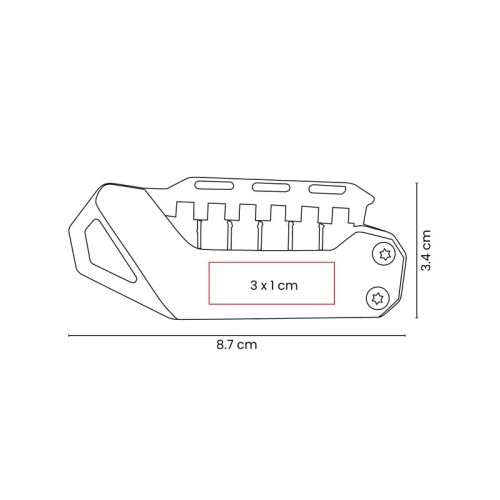 HER-065-VECTOR Set Herramientas Desarmador Isamba HER 065 N Negro (HER065N – plastico / metal – articulo promocional)