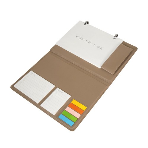 HL-702-BE_1 Accesorio Oficina Planeador Tyzden Beige HL 702 BE Beige (HL702BE – cupiel / papel – articulo promocional)