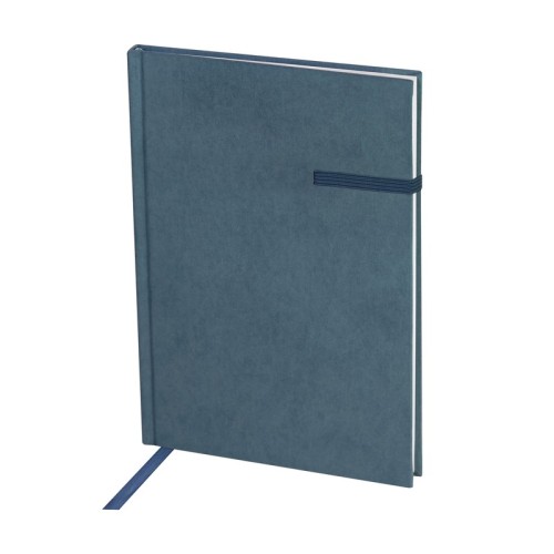 Libreta Ejecutiva Libreta Blid Azul HL 9048 A Azul (HL9048A - poliester suave al tacto piel de durazno / cartoncillo rigido / papel - articulo promocional)