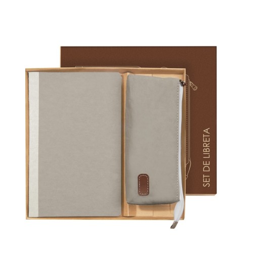 Set Libretas Set Eco Vaviri Gris HL 9057 G Gris (HL9057G - carton / papel - articulo promocional)