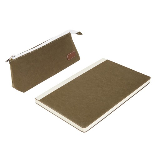 HL-9057-V_1 Set Libretas Set Eco Vaviri Verde HL 9057 V Verde (HL9057V – carton / papel – articulo promocional)