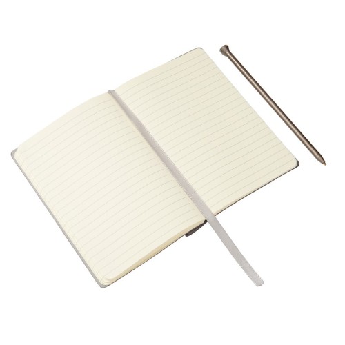 HL-9059-G_2 Libreta Ejecutiva Libreta Dagom Gris HL 9059 G Gris (HL9059G – curpiel / papel / plastico – articulo promocional)