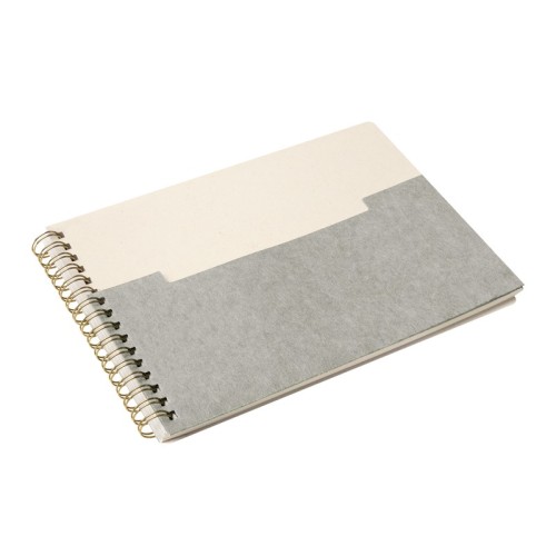 Libreta Ecologica Libreta Appel Gris HL 9067 G Gris (HL9067G - carton / papel 80 algodon / espiral metalico - articulo promocional)