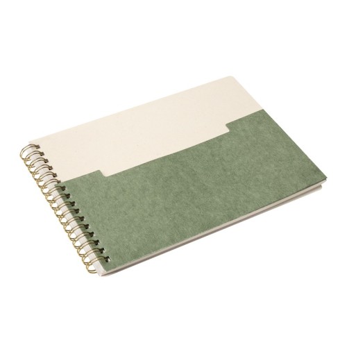 Libreta Ecologica Libreta Appel Verde HL 9067 V Verde (HL9067V - carton / papel 80 algodon / espiral metalico - articulo promocional)