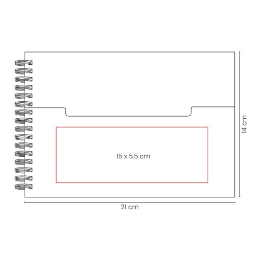 HL-9067-VECTOR-1 Libreta Ecologica Libreta Appel Gris HL 9067 G Gris (HL9067G – carton / papel 80 algodon / espiral metalico – articulo promocional)