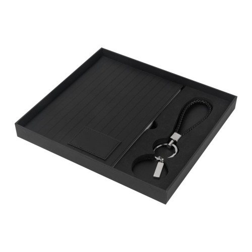 HL-9069-N_5 Carpetas Set de Libreta Reki Negro HL 9069 N Negro (HL9069N – curpiel / papel / metal / carton – articulo promocional)