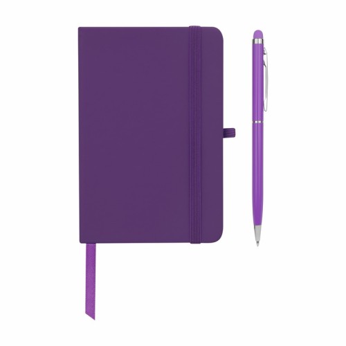 HL-9073-M_1 Libreta Ejecutiva Libreta Suki Morado HL 9073 M Morado (HL9073M – curpiel / papel / aluminio – articulo promocional)