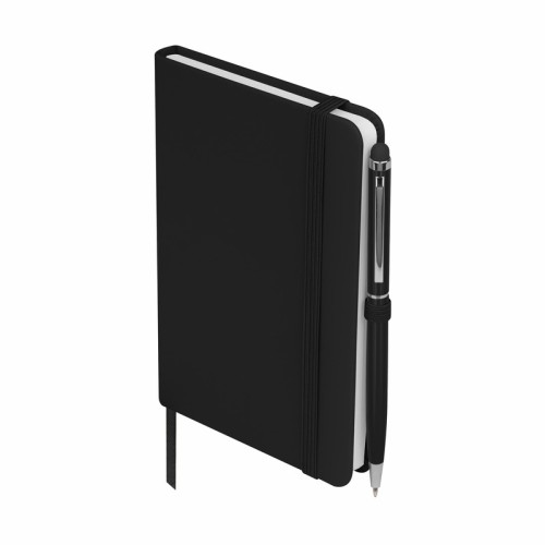 Libreta Ejecutiva Libreta Suki Negro HL 9073 N Negro (HL9073N - curpiel / papel / aluminio - articulo promocional)
