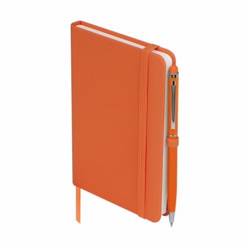 Libreta Ejecutiva Libreta Suki Naranja HL 9073 O Naranja (HL9073O - curpiel / papel / aluminio - articulo promocional)