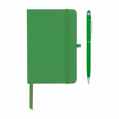 HL-9073-V_1 Libreta Ejecutiva Libreta Suki Verde HL 9073 V Verde (HL9073V – curpiel / papel / aluminio – articulo promocional)
