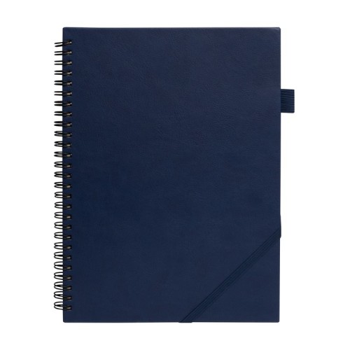 HL-9076-AM_1 Libreta Ejecutiva Libreta Agendario Borges Azul Marino HL 9076 AM Azul Marino (HL9076AM – curpiel / papel – articulo promocional)