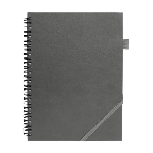 HL-9076-G_1 Libreta Ejecutiva Libreta Agendario Borges Gris HL 9076 G Gris (HL9076G – curpiel / papel – articulo promocional)