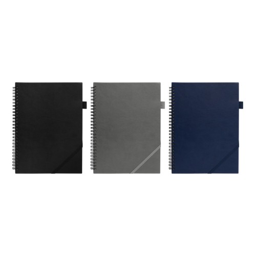 HL-9076_1-1 Libreta Ejecutiva Libreta Agendario Borges Azul Marino HL 9076 AM Azul Marino (HL9076AM – curpiel / papel – articulo promocional)