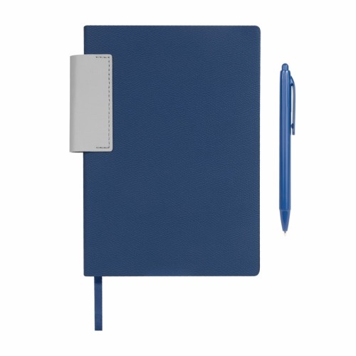 HL-9077-A_1 Libreta Ejecutiva Libreta Murakami Azul HL 9077 A Azul (HL9077A – curpiel / papel – articulo promocional)