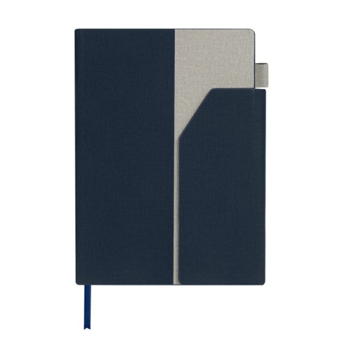 HL-9101-AM_1 Libreta Ejecutiva Libreta Katika Azul Marino HL 9101 AM Azul Marino (HL9101AM – curpiel / papel – articulo promocional)