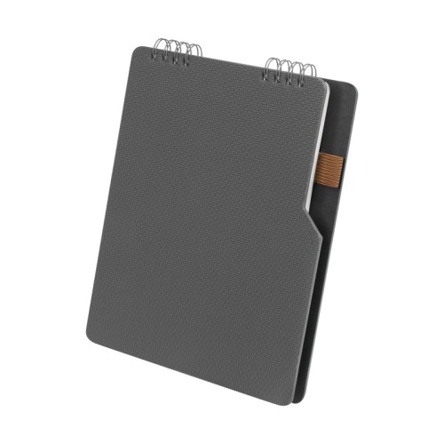 HL-9102-G_1 Libreta Ejecutiva Libreta Lembani Gris HL 9102 G Gris (HL9102G – curpiel / papel – articulo promocional)