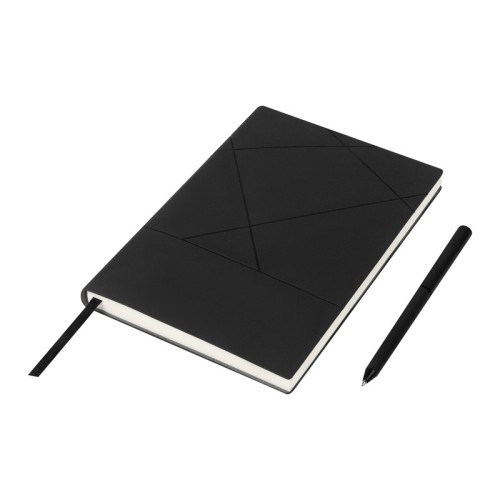 Set Libretas Set de Libreta Timantti Negro HL 9105 N Negro (HL9105N - curpiel / metal / carton - articulo promocional)