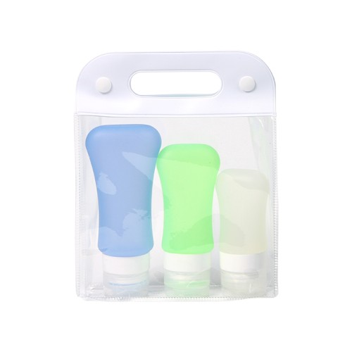 Articulo Viaje Set de 3 Botellas Varansi. HM-041 Blanco (HM041 - articulo promocional)