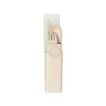 Articulo Ecologico Set de Cubiertos Teroi. HM-046BE Beige (HM046BE - articulo promocional)