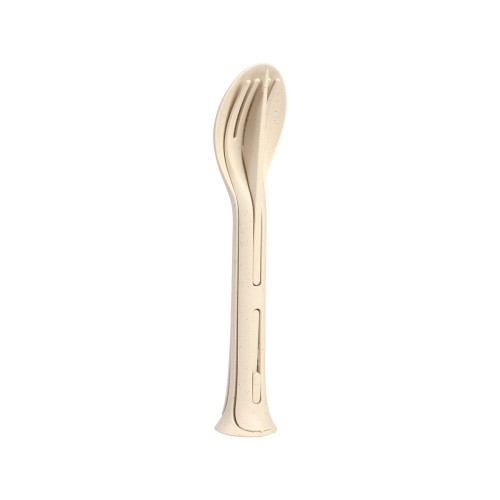 Articulo Escolar Set de Cubiertos Bekasi. HM-065BE Beige (HM065BE - articulo promocional)