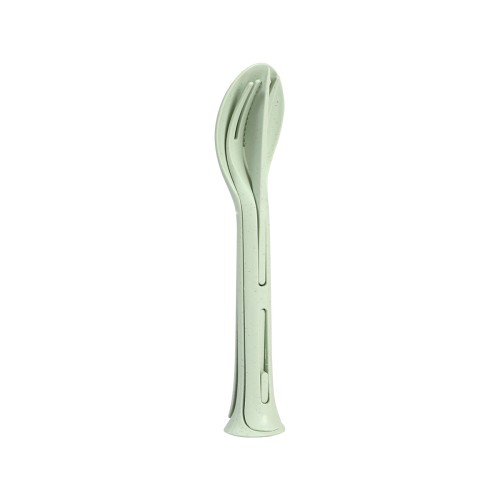 Articulo Escolar Set de Cubiertos Bekasi. HM-065V Verde Claro (HM065V - articulo promocional)