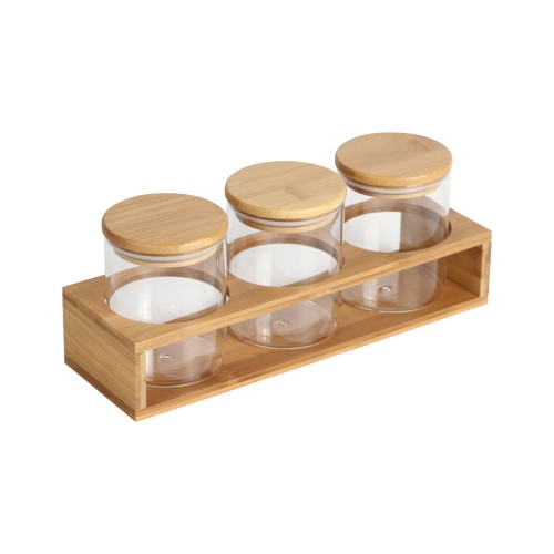 Articulo Hogar Juego de Contenedores Horki. HM-087C Bambu (HM087C - articulo promocional)