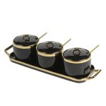 Articulo Hogar Set de Contenedores Marincoli. HM-094N Negro (HM094N - articulo promocional)