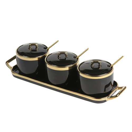Articulo Hogar Set de Contenedores Marincoli. HM-094N Negro (HM094N - articulo promocional)