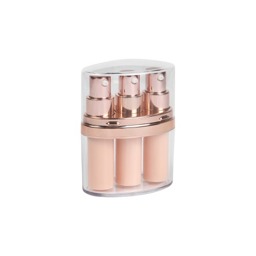 Accesorio Belleza Juego de Botellas Poffabro. HM-102RS Rosa Metalico (HM102RS - articulo promocional)
