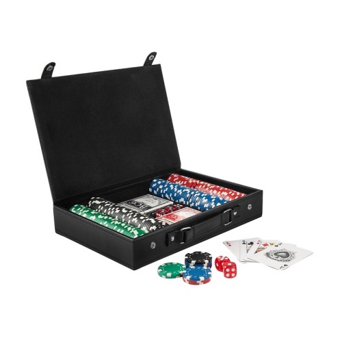Set Entretenimiento Set de Poker Tahur Negro JM 025 N Negro (JM025N - pu estuche / plastico fichas y dados - articulo promocional)