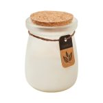 Decoracion Vela Vanille KTC 440 B Blanco (KTC440B - vidrio / parafina / corcho - articulo promocional)