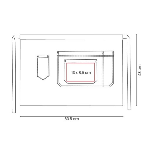 KTC-540-VECTOR Mandiles Mandil Corto Zog Gris Oxford KTC 540 OX Gris Oxford (KTC540OX – curpiel – articulo promocional)